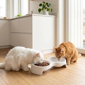 Comedero Doble Integrado Minimalista para Gatos, Diseño con Orejas de Gato, Estación de Comida y Agua para Mascotas, Precio de Fábrica, Venta al Por Mayor - Product Image 2