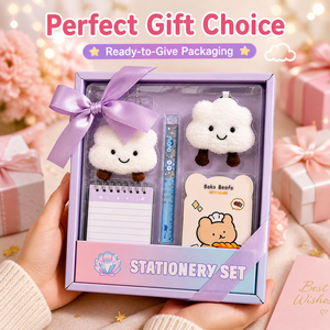 Ensemble de papeterie pour enfants de dessin animé de quatre pièces de vente <span class=keywords><strong>chaude</strong></span> petit cadeau pour les étudiants commençant l'école comprend des porte-clés en peluche - Product Image 5