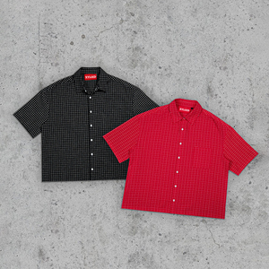 Custom Lightweight Short Sleeve Casual Wear Lightweight <b>Plaid</b> Button Up Short Sleeve <b>Shirt</b> Summer Design <b>Plaid</b> <b>Shirt</b> For Men - Product Image 1
