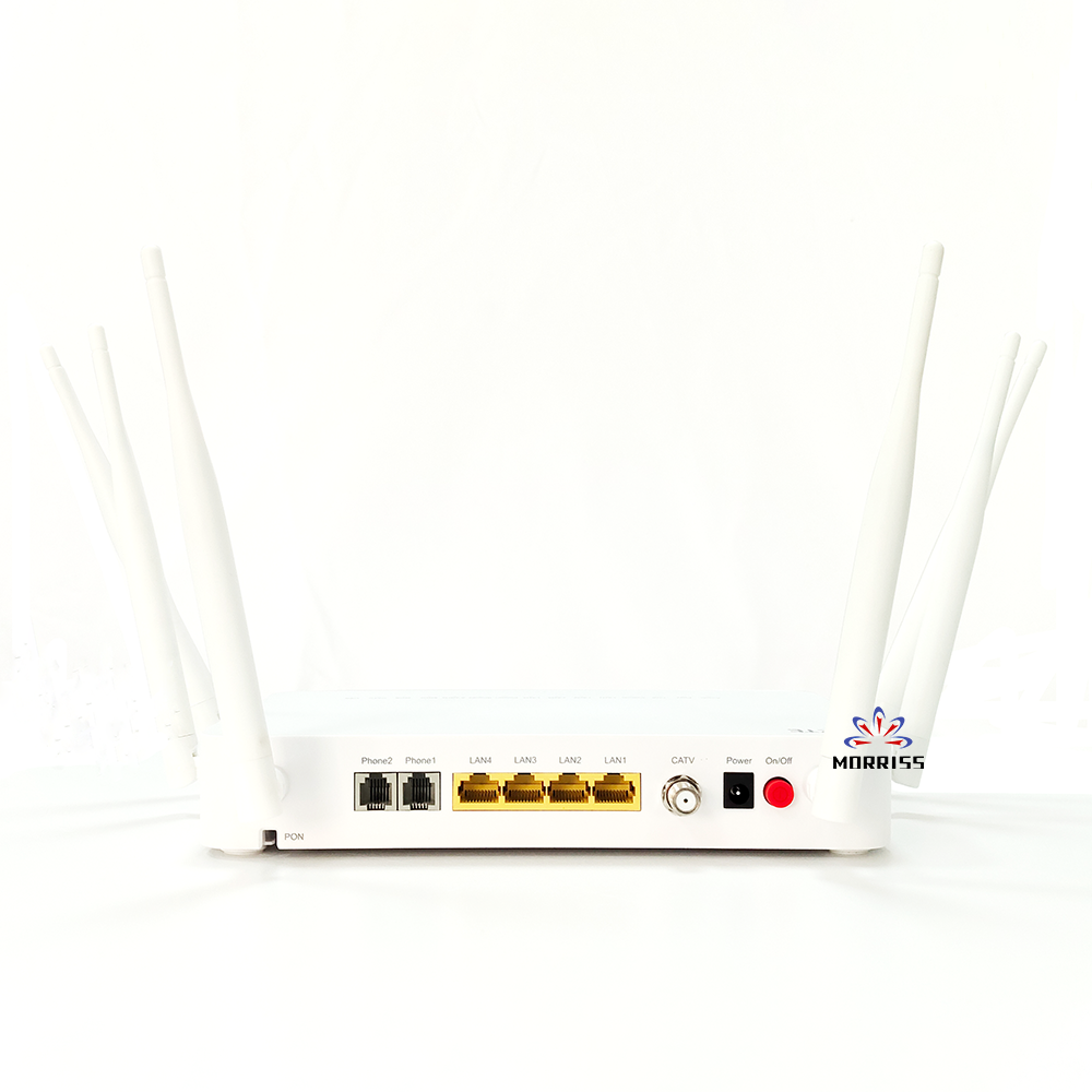 Zte F688,6 Antena 2.4G dan 5G, 4ge 2Voip Wifi Usb Catv, Modem Router Gpon Onu NT Zte Zxhn F688