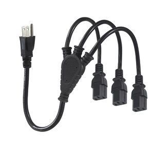 <span class=keywords><strong>3.3</strong></span> 英尺 18awg 替换用 <span class=keywords><strong>3</strong></span> 合 1 NEMA-5-15P 转 L 形 IEC320 90 度 <span class=keywords><strong>3</strong></span> X IEC C13 美国交流电源线分线器插座保护器 - Product Image 5