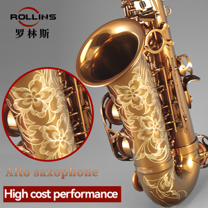 Instruments de musique Haute F #   Saxophone <span class=keywords><strong>alto</strong></span> Eb Key Golden Lacquer, le son est magnétique et chaud, 9902 - Product Image 2