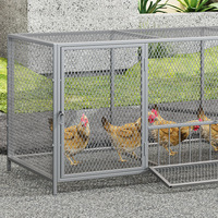 Cages à volailles en fer pour usage domestique, larges et renforcées, anti-furets, pour l'élevage extérieur de lapins, canards, oies, pigeons, respirantes