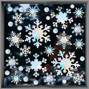 Flocon de neige Noël Fenêtre Adsorption Autocollants Verre Géant Blanc Flocon De Neige Fenêtre Décoration Noël Flocon De Neige Autocollants - Product Image 6