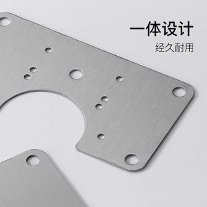 Placa de reparación de bisagras de acero inoxidable, montaje en superficie engrosada, antirust, para puertas de armarios, parche de fijación de muebles con tornillos - Product Image 4