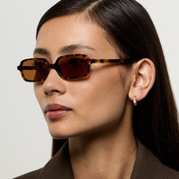 Lunettes de soleil polarisées légères et fines à monture intégrale, verres transparents, protection UV400, design personnalisé, logo, acétate, ovales, unisexes