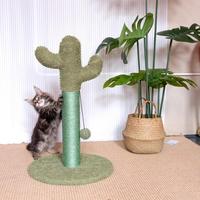 Tempat Garukan Kucing Kaktus dengan Sisal Alami, Pohon Kucing Tahan Lama untuk Kucing Indoor, Pelindung Furnitur Lucu, Bingkai Panjat, Mainan OEM