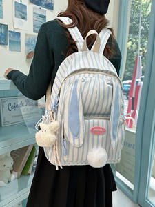 Girls Fashion Hot Selling New Joker Cute Cartoon Large Capacity Rabbit Ear Student <b>Backpack</b> Outdoor Commuting - Product Image 4