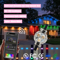 Controlador Inteligente RGBW de 3 LED para Luces Decorativas Navideñas, Programable, 12V 24V 36V, Luz Puntual Permanente para Exteriores