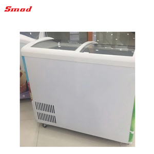 Congélateur coffre 218L avec porte coulissante et vitre incurvée pour présentation de glaces - Product Image 5