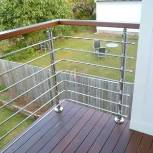 Edelstahl-Balustraden-Handläufe, Balkon-Geländer, Außen stange, Metall-Treppen geländer