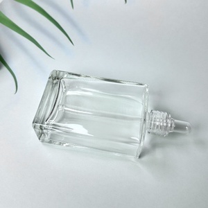 30ml, <span class=keywords><strong>50ml</strong></span>, 100ml, 120ml trong suốt phẳng vuông hình chữ nhật mỹ phẩm Chai Thủy Tinh rỗng Nước hoa nhỏ giọt dầu Huyết thanh chai - Product Image 4