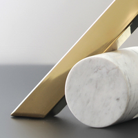 Accessoires de salle d'étude, motif marbre et acier, collection 2020, articles de décoration pour la maison