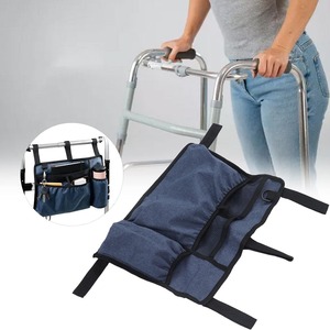 Bolsa de almacenamiento para andador, azul grisáceo, con múltiples bolsillos, plegable, para andador, accesorio para silla de ruedas - Product Image 1