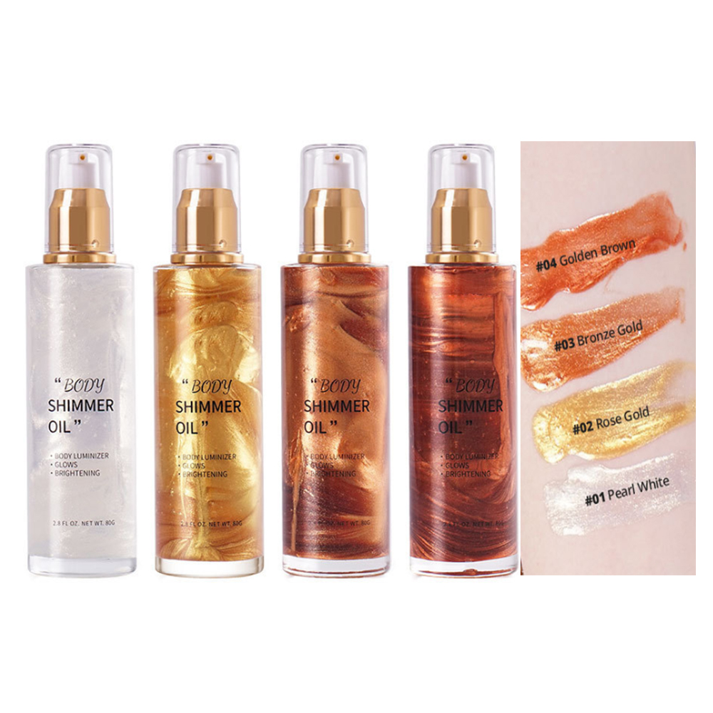 Лидер продаж 2021, детское мерцающее осветляющее масло, 4 цвета для макияжа