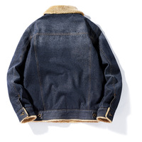Nouvelle veste d'hiver 2027 pour homme, en jean rembourré et doublé polaire épais, coupe ample, grande taille, style workwear tendance, manteau décontracté pour homme