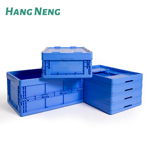 Caisse de <span class=keywords><strong>transport</strong></span> pliable en PP bleue avec couvercle 600*400*360mm, boîte en plastique pliable avec conteneur solide 600*400 - Product Image 5