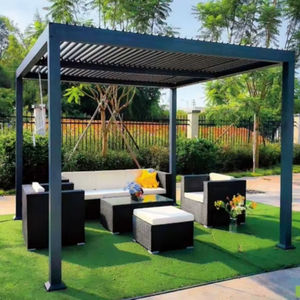 Gazebo <span class=keywords><strong>de</strong></span> <span class=keywords><strong>jardin</strong></span> en aluminium sur mesure haut <span class=keywords><strong>de</strong></span> gamme, résistant à la rouille et à la corrosion, pavillon <span class=keywords><strong>de</strong></span> <span class=keywords><strong>jardin</strong></span> extérieur, fabrication OEM disponible - Product Image 1
