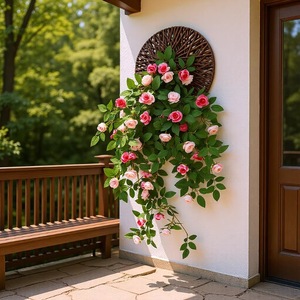 Guirnalda de Rosas Artificiales Stupid Bird, Flores de Seda para Decoración de Pared, para Bodas, Hogar, Día de San Valentín - Product Image 4