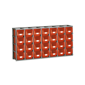 Estante Fami Sin Contenedores Serie Ed 28 Espacios para Contenedores Tamaño 3 Gris Oscuro Ral7000 - Product Image 1