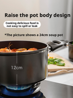 Casserole en acier inoxydable renforcée au titane, antiadhésive, compatible induction et four, idéale pour les aliments pour bébés et les nouilles instantanées
