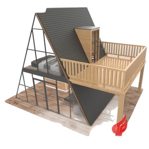 <span class=keywords><strong>Casa</strong></span> de Madera Triangular con Estructura de Acero para Acampar, Alojamiento en <span class=keywords><strong>Casa</strong></span> de Familia, Patio Exterior, Desplazable, Escénico, de Montaje Rápido - Product Image 3