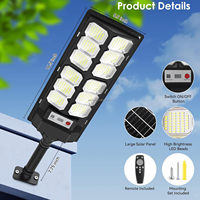 ALECTER Lampe Solaire Extérieure Haute Luminosité 6000K IP65 Étanche LED Murale Télécommandée Silicium Monocristallin 12-16