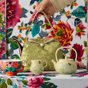 Set da Tè Kung Fu in Ceramica Porcellana Dipinto a Mano Moderno ed Ecologico con Colori Sottosmalto e Pittura a Olio Motivo <span class=keywords><strong>Margherita</strong></span> Una Teiera Due Tazze Portatile - Product Image 2