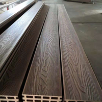 Planches de terrasse en WPC à structure carrée creuse gaufrée pour extérieur