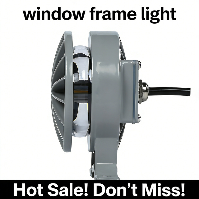 LED Window Light 360 Outdoor Spotlight IP65 Wall-mounted AC220V 3000-6000K Color Temp Dimmable Ra80 50000h Lifespan Circular