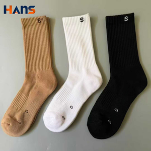 Hans High Tube Sports <b>Socks</b> For Men Women Basketball <b>Running</b> White Black Beige - Product Image 1