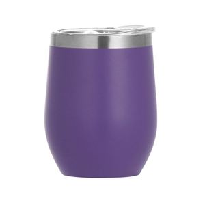 Vaso Térmico de Acero Inoxidable 304 de Doble Capa con Recubrimiento en Polvo Personalizado de 12 oz, Tipo Cáscara de Huevo, para Vino, Té, o Agua - Product Image 2