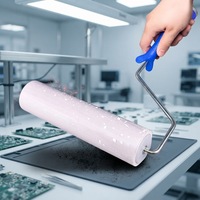 OEM Reinraum-Bestseller 4-Zoll-Bodenwalze, Industrielle Kleberolle, PE-Bürste, Waschbare Fusselreinigungsrolle