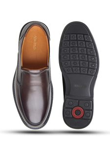 Mocassins de mariage pour hommes en cuir pleine fleur importé, à enfiler, légers, avec doublure en cuir DD - Product Image 1