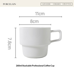 Conjunto de Canecas de Café e Chá de Porcelana de 250ml com Alça, Design Minimalista, Embalagem em Caixa de Presente para Volta às Aulas e Presentes Corporativos - Product Image 3