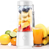 Presse-agrumes portable professionnel 6 lames 400 ml, mini mixeur USB rechargeable de qualité alimentaire pour fruits et smoothies