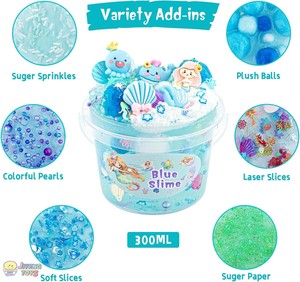 JITENG Wholesale Glossy Non Sticky Stretchy Soft <b>Slime</b> <b>Toys</b> Birthday Colorful Clear Crystal Jelly Cube Clear <b>Slime</b> , Crunchy - Product Image 3