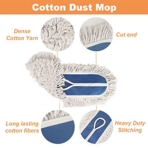 <span class=keywords><strong>MOP</strong></span> MSJ Azul para Limpeza de Grandes Áreas, Remoção de Pó, Plano de Algodão, para Aeroportos, Hospitais, Fábricas, Hotéis e Uso Comercial Industrial - Product Image 2