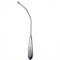 Canule d'aspiration Frazier incurvée en acier inoxydable, outil chirurgical avec poignée ergonomique, qualité supérieure européenne, manuel