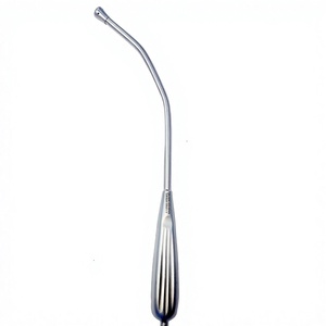 Canule d'aspiration Frazier incurvée en acier inoxydable, instrument chirurgical, poignée ergonomique, qualité supérieure européenne, autoclavable - Product Image 5