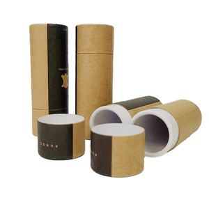 Emballage en tube de papier kraft en matériaux recyclés biodégradables personnalisés pour les épices, le sel, le parfum, les bougies, les bâtonnets d'encens - Product Image 1