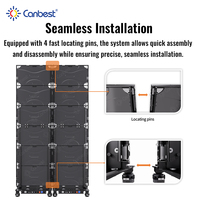 Canbest Cob P0.9 Katlanabilir 4k LED Ekran Paneli P1.5 İç Mekan Poster Ekranı 1200nit Kilise Sahne Arka Planı 1.2mm LED Video Duvarı