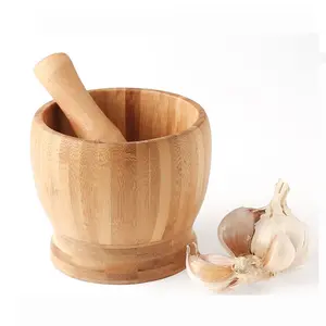 Factory Direct Price Natural Bamboo Garlic Masher For Kitchenware Garlic Press Is Manual Garlic Press