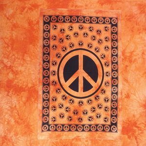 Paño de Altar de Algodón con Símbolo de Paz en Color Naranja, Hecho a Mano y Ecológico para Decoración de Dormitorio y Sala de Estar - Product Image 1