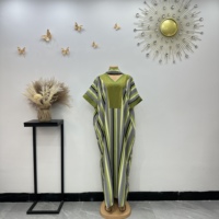 Vestido Kaftan Boubou Maxi de Gasa Estampado Antiarrugas Suave y Cómodo de Talla Grande para Mujer Africana, Estilo Casual de Verano 2026, para Club y Ropa Urbana