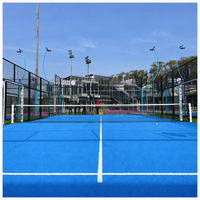 Pista de Pádel Panorámica de Alto Estándar, Efecto Visual Atractivo, Calidad Duradera, Buen Precio, Equipamiento para Pistas de Pádel al Aire Libre
