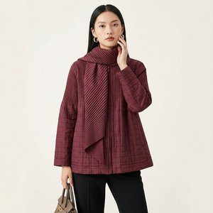 Cappotto in Cotone da <span class=keywords><strong>Donna</strong></span> di Alta Qualità, Stile <span class=keywords><strong>Chic</strong></span> e alla Moda, con Fodera in Poliestere, <span class=keywords><strong>Abbigliamento</strong></span> Casual da Esterno - Product Image 2