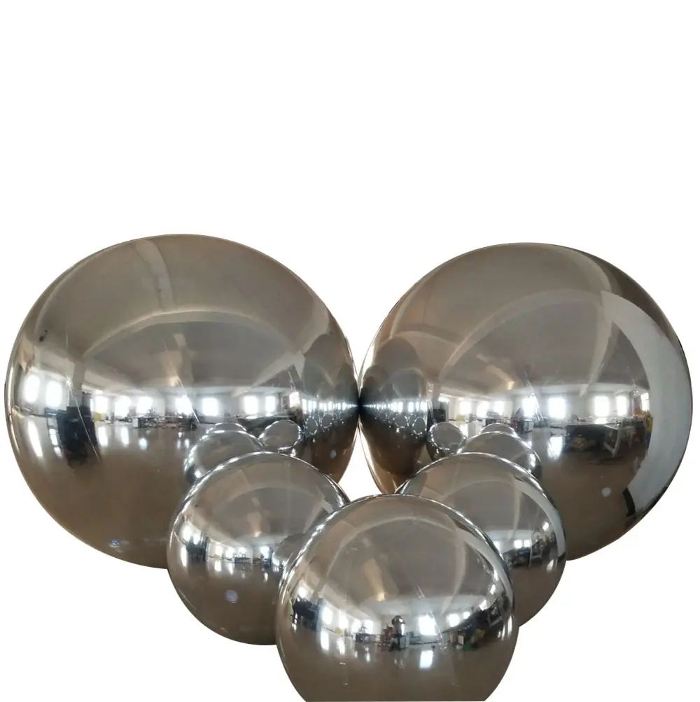 Large Mirror Balls Floating Mirror Ball Inflatable Silver Reflective Balloon For Advertising