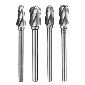 HUHAO 10 stuks 3mm schacht hardmetaal frees enkelvoudige snede roterende frees wolfraamcarbide roterende frees elektrische slijpboor - Product Image 2