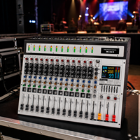 Console de mixage audio 8 canaux avec 99 effets DSP, USB, Bluetooth, alimentation fantôme 48V, mixeur sonore numérique pour scène live, DJ, studio